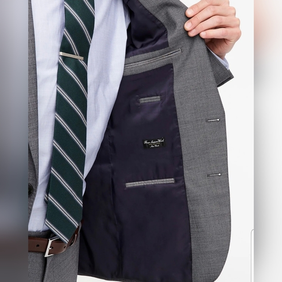 Ludlow essential slim fit suit jacket in stretch four season wool NWT 40L - Picture 3 of 9